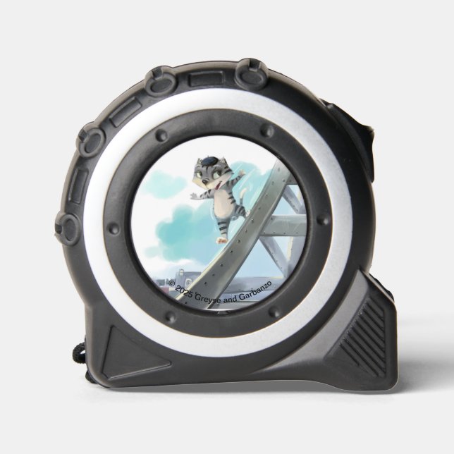 Chat glisse tour Eiffel – Paris mètre ruban (Recto)