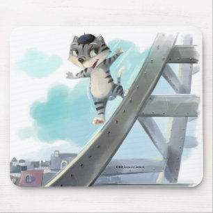 Chat Glisse Tour Eiffel – Paris Tapis de Souris