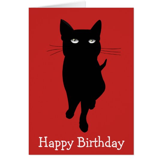 Chat Gothique D Anniversaire De Minou Noir Zazzle Fr