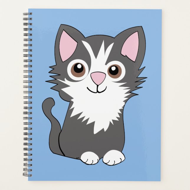 Chat gris et blanc (Devant)