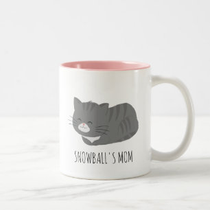 Chat gris mou Mug personnalisé