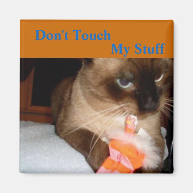 Chat Grognon -  Magnet pour réfrigérateur Chat Sia (Devant)