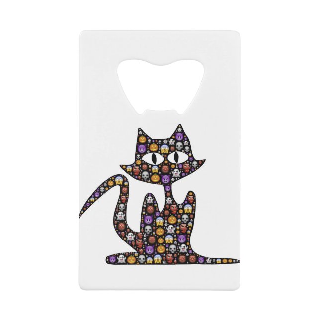 Chat Halloween Emoji Effrayant Icônes Éffrayantes (Devant)