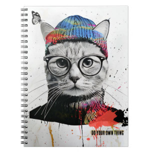 Chat Hipster   Journal carnet