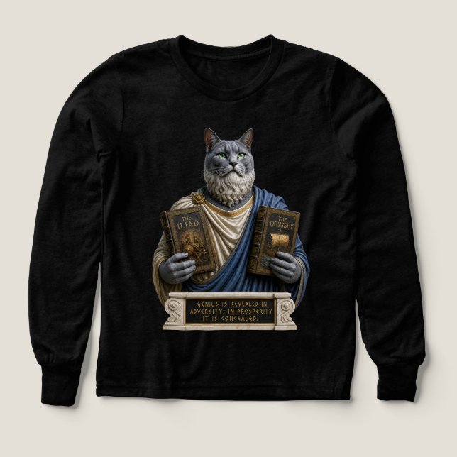 Chat Homère Bleu Russe (Motif recto)