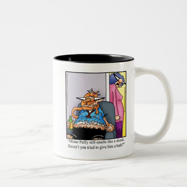 Chat Humour café Mug (Droit)