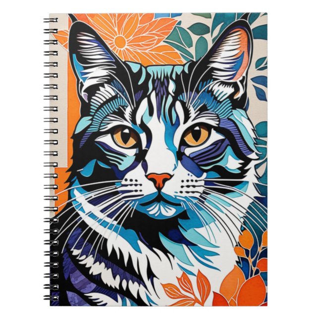 Chat illustré | Journal Carnet (Devant)