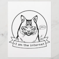 Chat Internet - Page de coloriage.