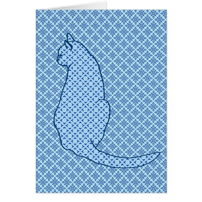 Chat japonais - copie bleue de kimono (Devant)