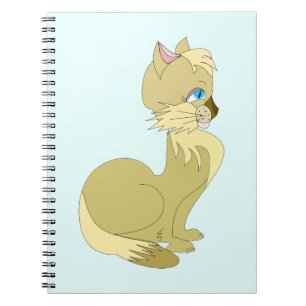Chat Jaune aux Yeux Bleus Carnet de votre couleur 