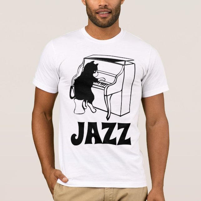 CHAT JAZZ PIANO T-SHIRTS TEE - SHIRTS (Devant)