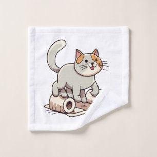 Chat Jouant avec du Papier Toilette
