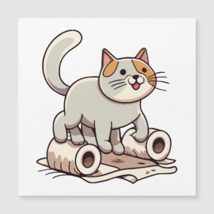 Chat Jouant avec du Papier Toilette