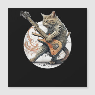 Chat Jouer Guitare Rock Chat Lourd Métal Chat Mus