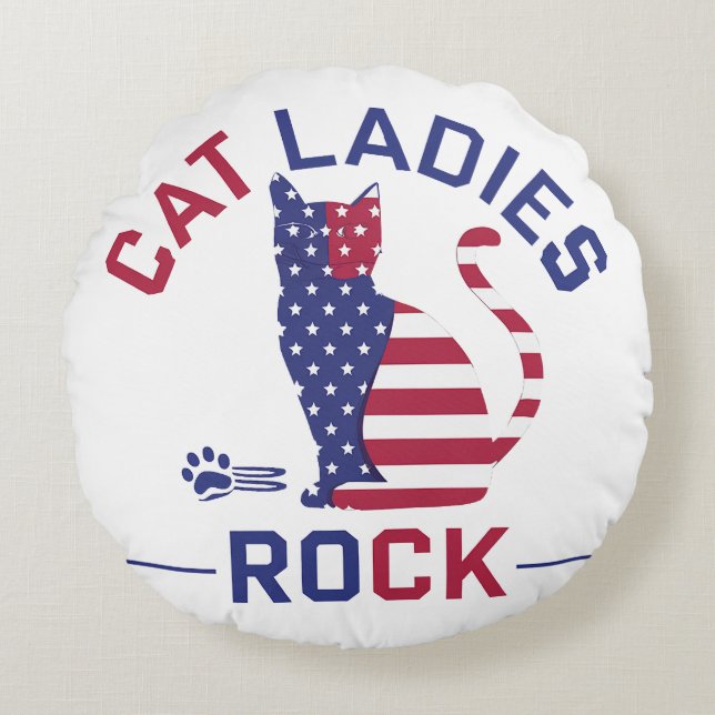 CHAT KAMALA HARRIS DAMES ROCK ! Coussin (Devant)