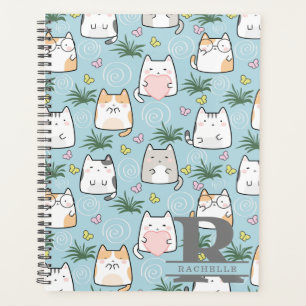 Chat Kawaii dans un Arrière - plan bleu ciel