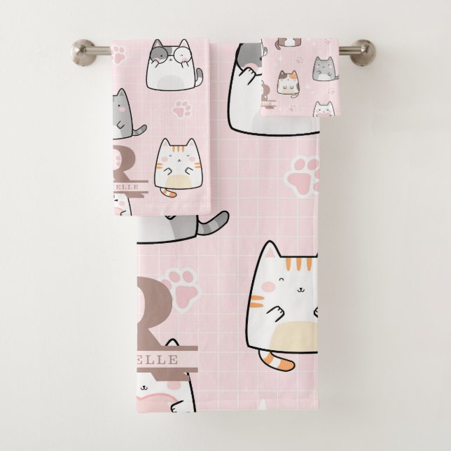 Chat Kawaii en Arrière - plan rose (En situation)