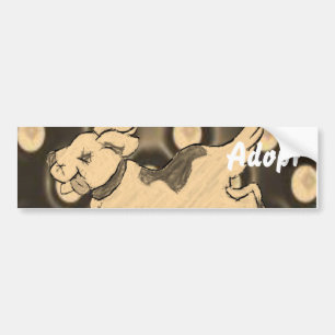 Chat Kitten Chien Adopter le pare-chocs Sticker