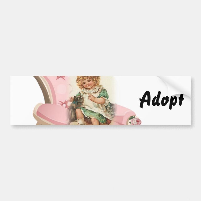 Chat Kitten Chien Adopter le pare-chocs Sticker (Devant)