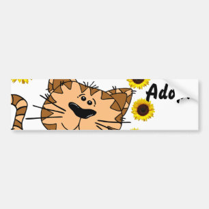 Chat Kitten Chien Adopter le pare-chocs Sticker