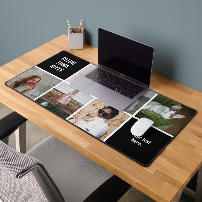 Chat Love ! Collage de 6 photos pour papa et maman (Bureau 2)