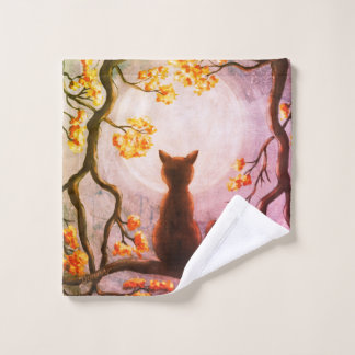 Chat lunatique dans l'art de peinture de Pleine