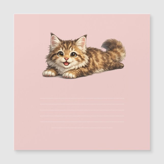 Chat Maine Coon heureux Conception de vibrations p (Devant)