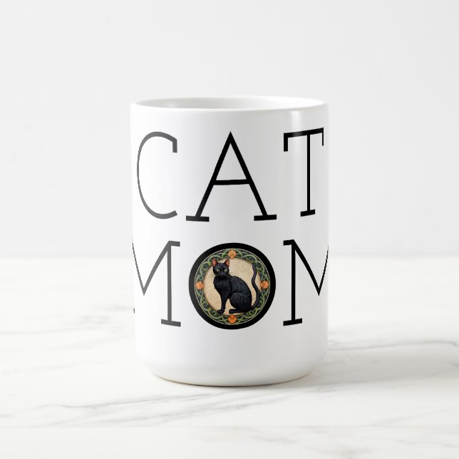 Chat Maman Chat noir Café Mug (Centre)