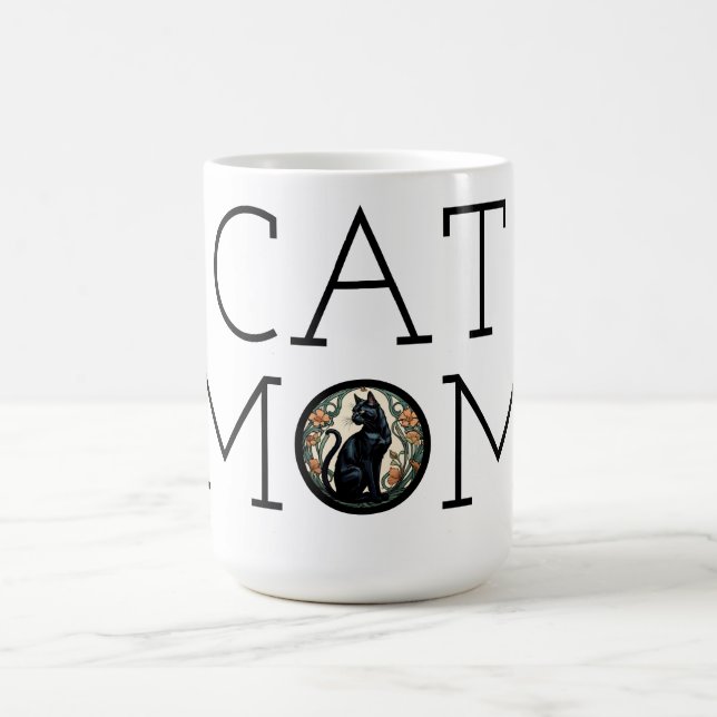 Chat Maman Chat noir Café Mug (Centre)
