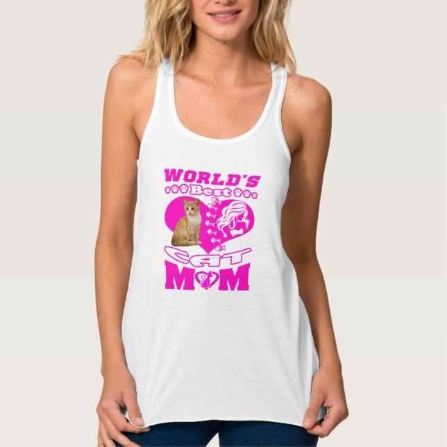 Chat Maman Débardeur Drôle Cadeaux Femmes Mama (Devant)