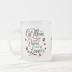 Chat Maman Mug en verre dépoli - Pâtes, purres et