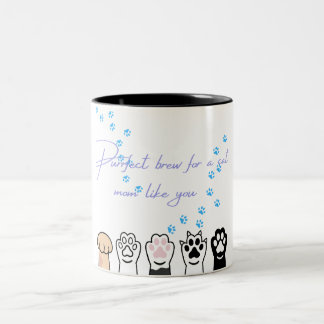 Chat Maman Mug - Purrfect Brew & Empreintes de pat