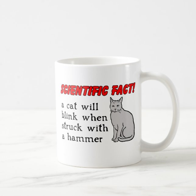 Chat Marteau Mug Drôle Humour (Droite)