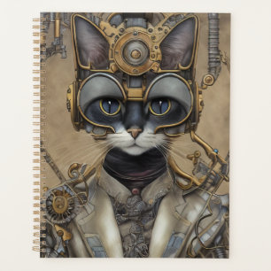 Chat mécanique vintage Steampunk
