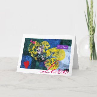 Chat Mermaid "Mercat" Carte Saint-Valentin pour l'