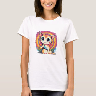 Chat Mignon Avec Couteau – “Quoi ?” T-Shirt Drôle