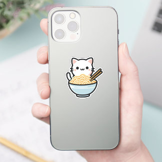 Chat mignon avec Sticker pour nouilles | Kawaii An