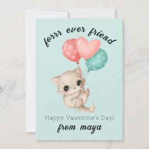 Chat mignon Carte de Saint Valentin