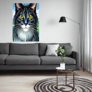 Chat mignon et adorable   AI Art Poster