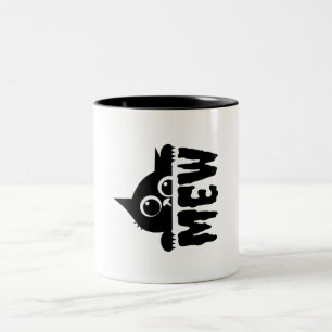Chat mignon & texte « Miaou » – Mug drôle pour ama