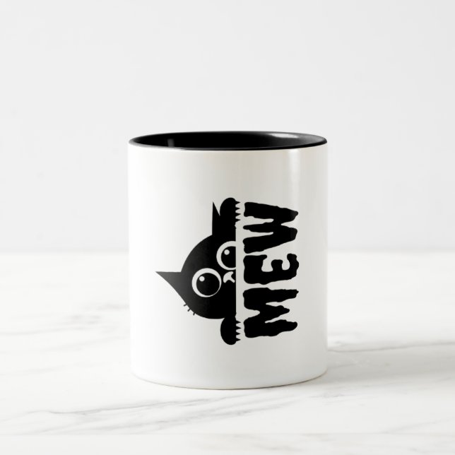 Chat mignon & texte « Miaou » – Mug drôle pour ama (Centre)