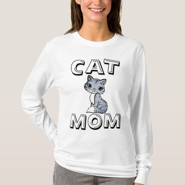 CHAT MOM, T-shirts pour dames (Devant)