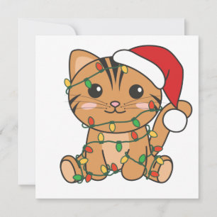Chat Noël Animaux d'hiver Chats Invitation