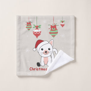 Chat Noël Neige Hiver Animaux Chats Laver linge