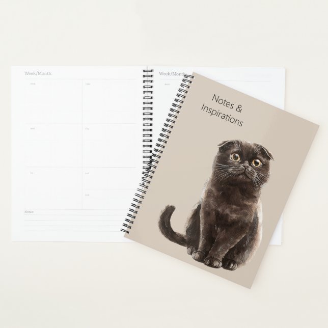 Chat noir à la crème   (Devant avec enveloppe)