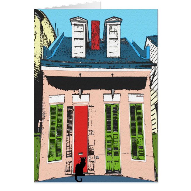 Chat noir à Pink Cottage (Devant)