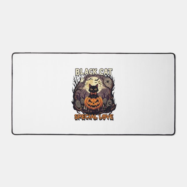 Chat Noir Amour Spécial Halloween Citrouille Plein (Recto)