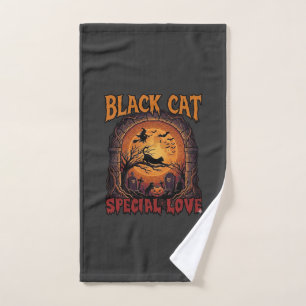 Chat Noir Amour Spécial Halloween Lune Sorcière Ci