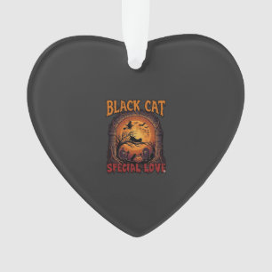 Chat Noir Amour Spécial Halloween Lune Sorcière Ci