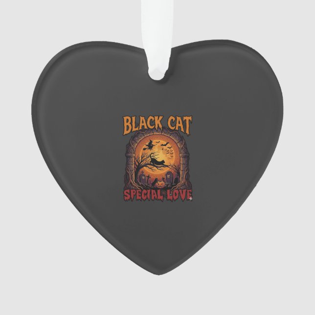 Chat Noir Amour Spécial Halloween Lune Sorcière Ci (devant)